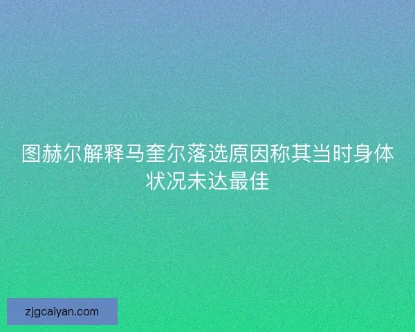 图赫尔解释马奎尔落选原因称其当时身体状况未达最佳